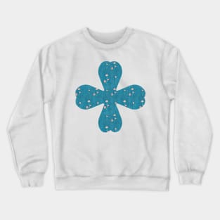 Turquoise Bloom Clover Crewneck Sweatshirt